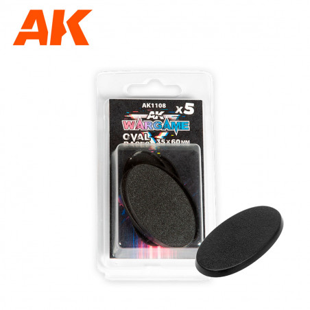 AK Interactive® Socle ovale 35x60 mm (5 pcs)