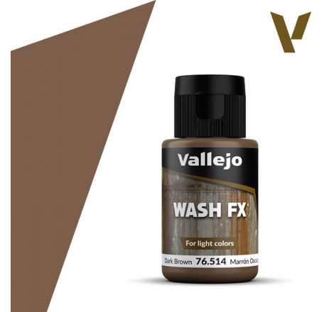 Vallejo® Wash FX marron foncé - 76514 35 ml