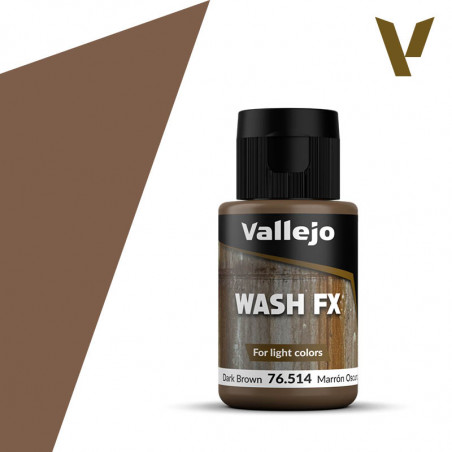Vallejo® Wash FX marron foncé - 76514 35 ml