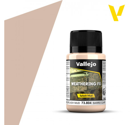 Vallejo® Weathering Effects Light Brown Splash Mud - 73804 40 ml