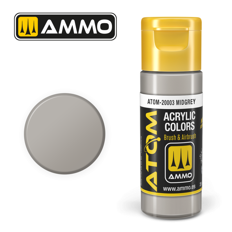 Ammo® Peinture acrylique ATOM Midgrey ATOM-20003