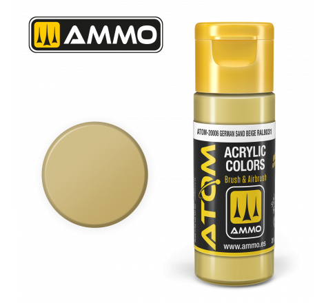 Ammo® Peinture acrylique ATOM German Sand Beige RAL8031 référence ATOM-20006