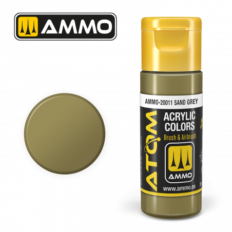 Ammo® Peinture acrylique ATOM Sand Grey référence ATOM-20011