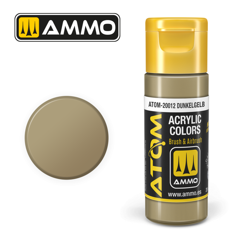 Ammo® Peinture acrylique ATOM Dunkelgelb référence ATOM-20012