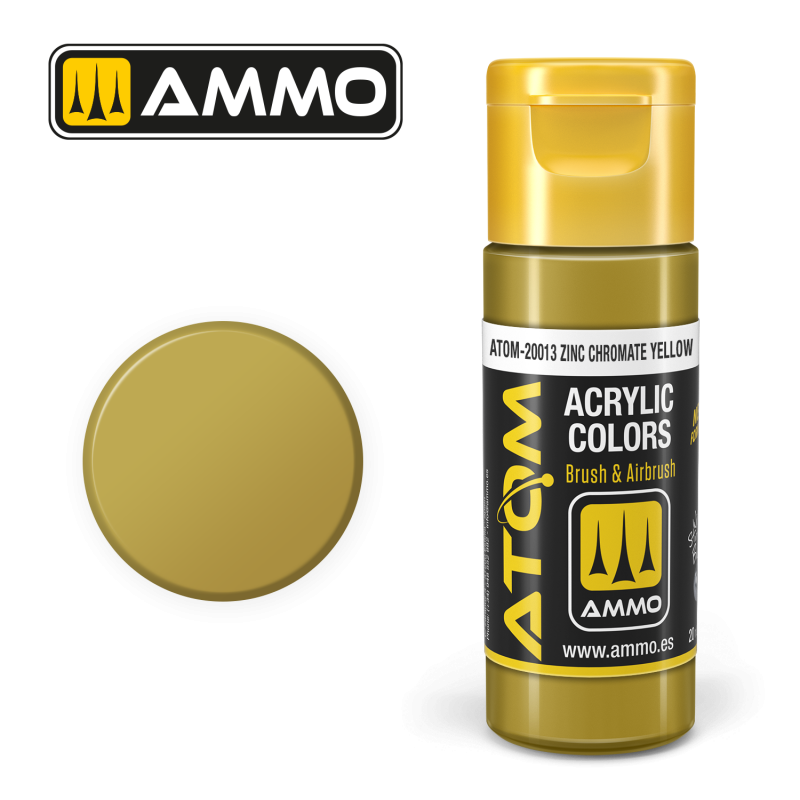 Ammo® Peinture acrylique ATOM Zinc Chromate Yellow référence ATOM-20013