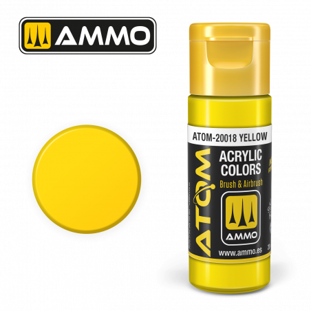 Ammo® Peinture acrylique ATOM Yellow référence ATOM-20018