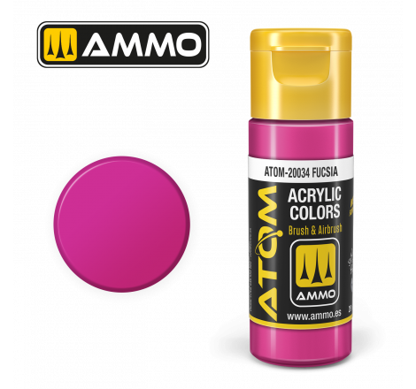 Ammo® Peinture acrylique ATOM Fucsia référence ATOM-20034