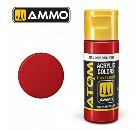 Ammo® Peinture acrylique ATOM Coral Pink référence ATOM-20035