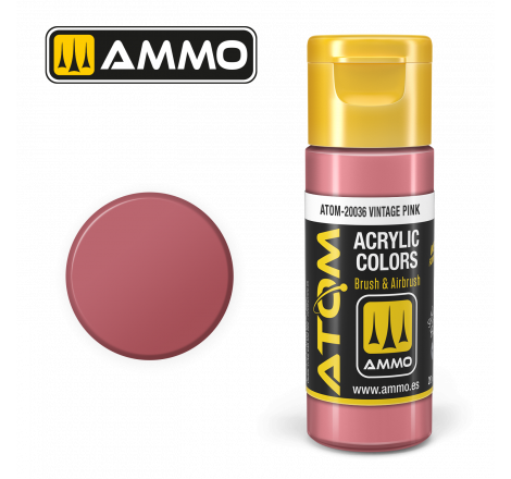 Ammo® Peinture acrylique ATOM Vintage Pink référence ATOM-20036