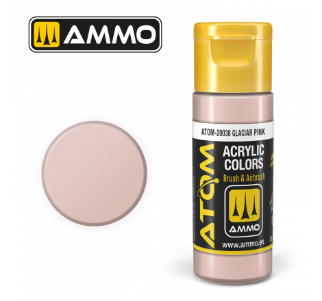 Ammo® Peinture acrylique ATOM Glaciar Pink référence ATOM-20038