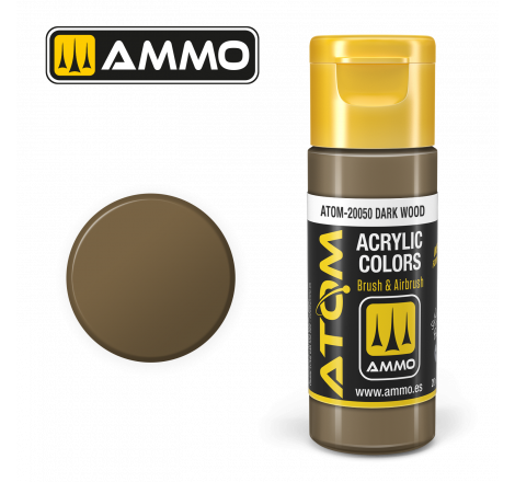 Ammo® Peinture acrylique ATOM Dark Wood référence ATOM-20050