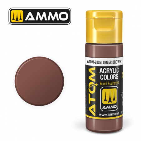 Ammo® Peinture acrylique ATOM Umber Brown ATOM-20055