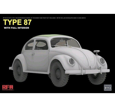 Ryefield Model® Maquette de véhicule Volkswagen Type 87 (avec intérieur) 1:35