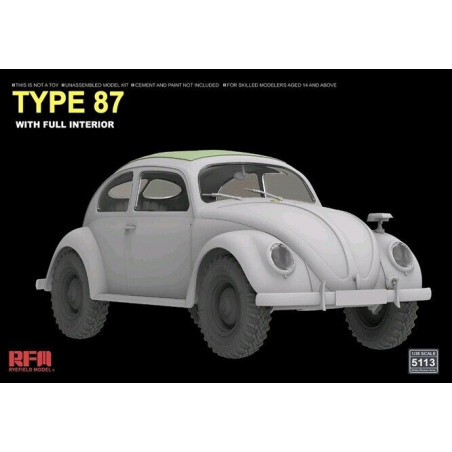 Ryefield Model® Maquette de véhicule Volkswagen Type 87 (avec intérieur) 1:35