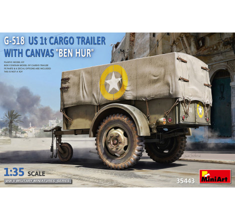 MiniArt® Maquette militaire remorque US G-518 1t cargo trailer "Ben Hur" 1:35 référence 35443