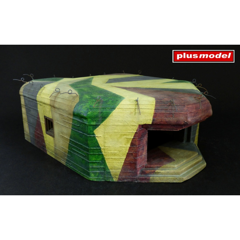 plusmodel® Maquette de bunker d'artillerie allemande 1:35 PLM493