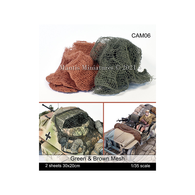 Mantis Miniatures® Set de filets de camouflage WW2 référence CAM06