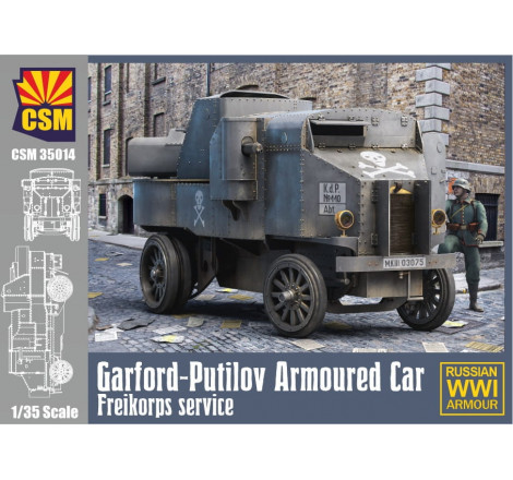CSM® Maquette militaire Garford-Putilov Armoured Car Freikorps service 1:35 référence CSM 35014