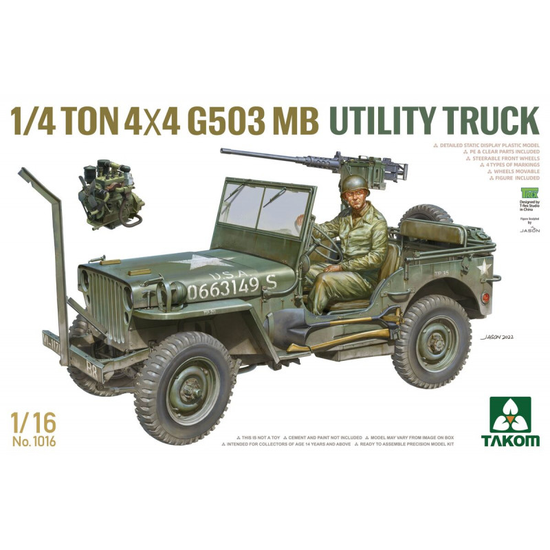 Takom® Maquette militaire Jeep US G503 MB 1:16 référence 1016