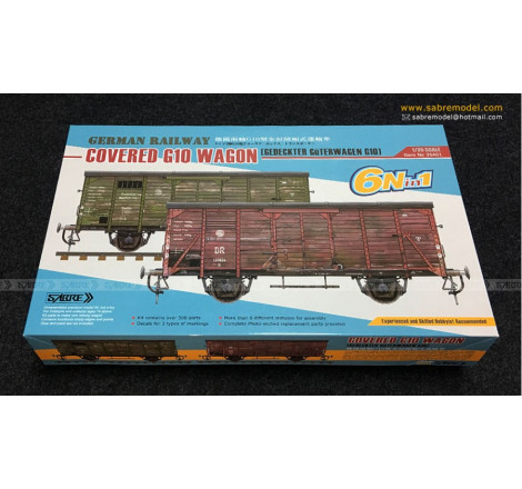 Sabre® Maquette de wagon allemand covered G10 Wagon (6en1) 1:35 référence 35A01