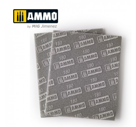 Ammo® Éponge abrasive grain 180 (2pcs) référence A.MIG-8556