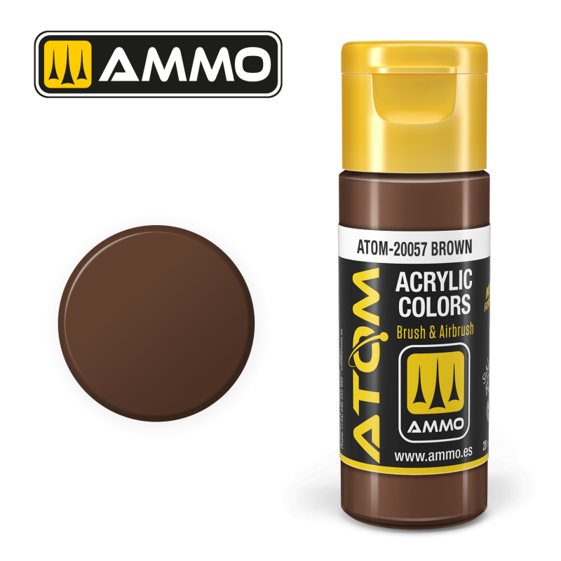 Ammo® Peinture acrylique ATOM Brown référence ATOM-20057