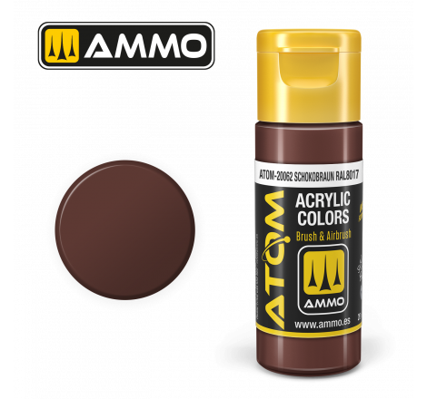 Ammo® Peinture acrylique ATOM Schokobraun RAL 8017 référence ATOM-20062.