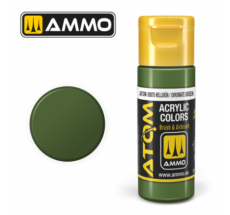 Ammo® Peinture acrylique ATOM Hellgrün / Chromate Green référence ATOM-20075