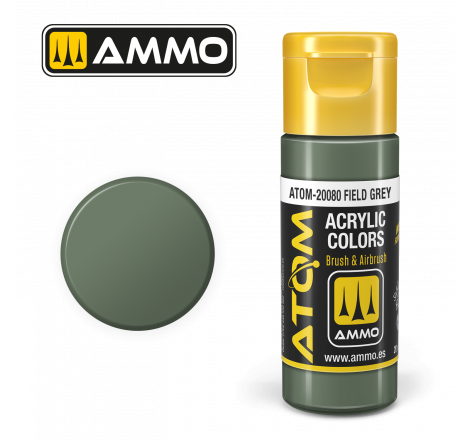 Ammo® Peinture acrylique ATOM Field Grey référence ATOM-20080.