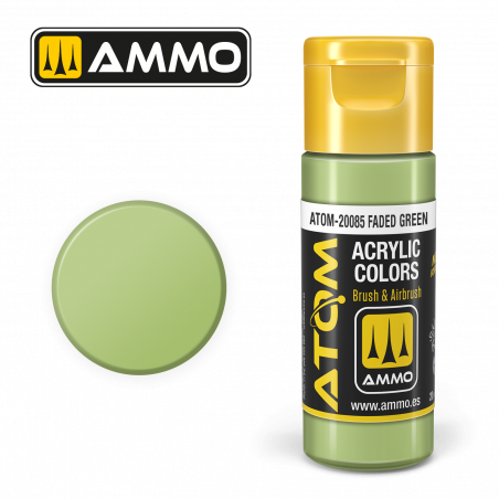 Ammo® Peinture acrylique ATOM Faded Green référence ATOM-20085.