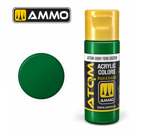 Ammo® Peinture acrylique ATOM Fern Green référence ATOM-20091.