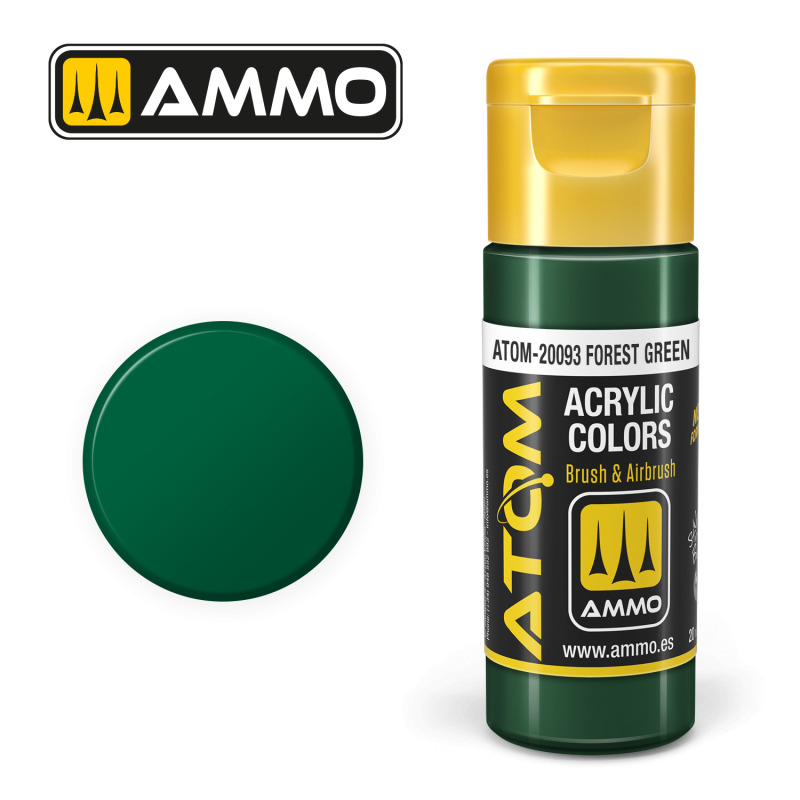 Ammo® Peinture acrylique ATOM Forest Green référence ATOM-20093.