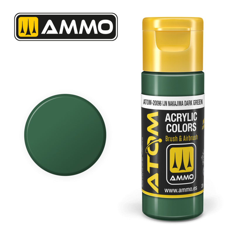 Ammo® Peinture acrylique ATOM IJN Nakajima Dark Green référence ATOM-20096.