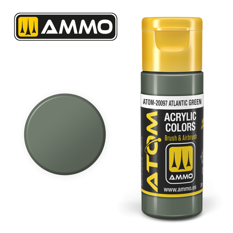 Ammo® Peinture acrylique ATOM Atlantic Green référence ATOM-20097.