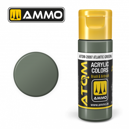 Ammo® Peinture acrylique ATOM Atlantic Green référence ATOM-20097.
