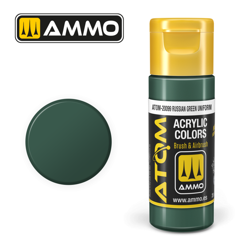 Ammo® Peinture acrylique ATOM Russian Green Uniform référence ATOM-20099.