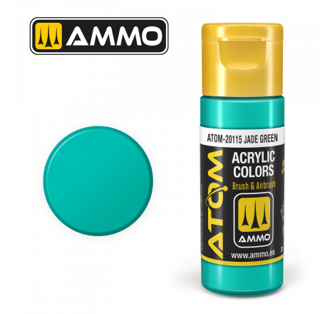 Ammo® Peinture acrylique ATOM Jade Green référence ATOM-20115.
