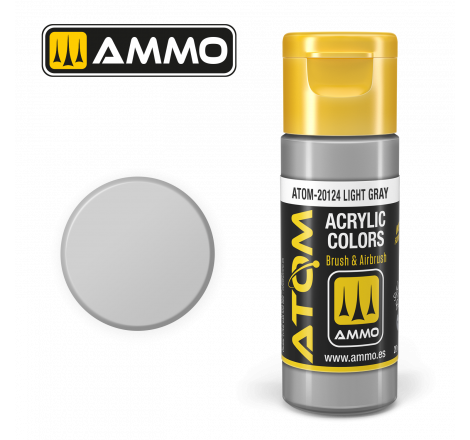 Ammo® Peinture acrylique ATOM Light Gray référence ATOM-20124.