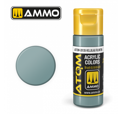 Ammo® Peinture acrylique ATOM Hellblau RLM78 référence ATOM-20126.