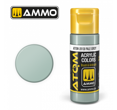 Ammo® Peinture acrylique ATOM Pale Grey référence ATOM-20130.
