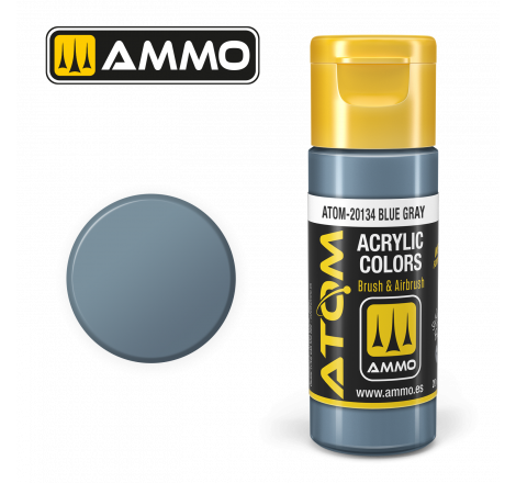 Ammo® Peinture acrylique ATOM Blue Gray référence ATOM-20134.