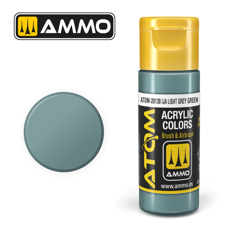 Ammo® Peinture acrylique ATOM IJA Light Grey Green référence ATOM-20138.