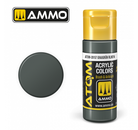 Ammo® Peinture acrylique ATOM Graugrün RLM74 référence ATOM-20157.