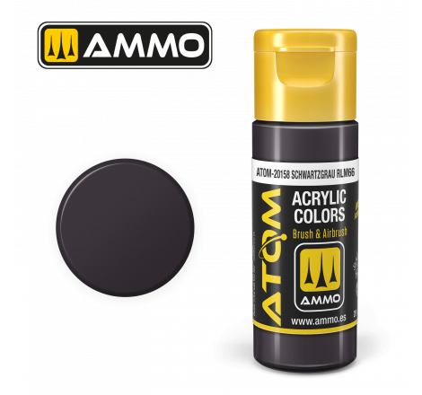 Ammo® Peinture acrylique ATOM Schwartzgrau RLM66 référence ATOM-20158.