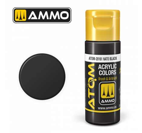 Ammo® Peinture acrylique ATOM NATO Black référence ATOM-20161.