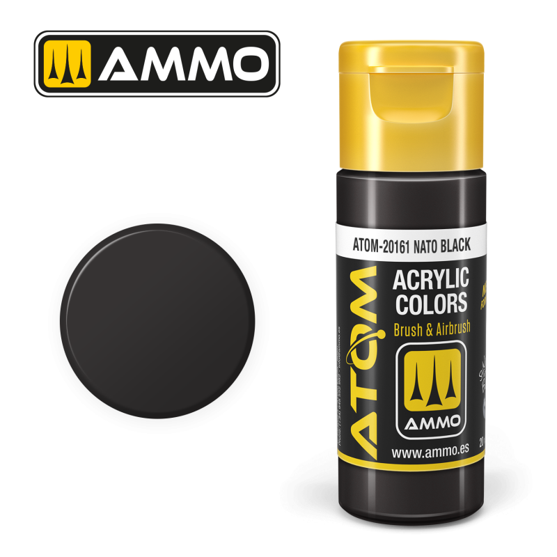 Ammo® Peinture acrylique ATOM NATO Black référence ATOM-20161.