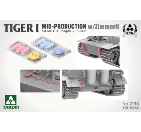 Takom® Maquette militaire char Tiger Ausf.E (milieu de production) Zimmerit 1:35