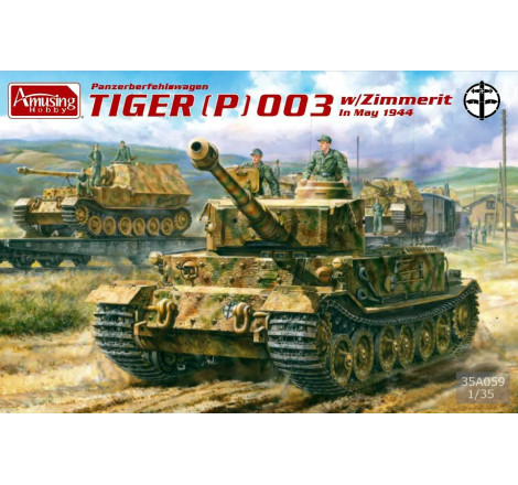 Amusing Hobby® Maquette militaire char Tiger (P) 003 Zimmerit 1:35 référence 35A059.