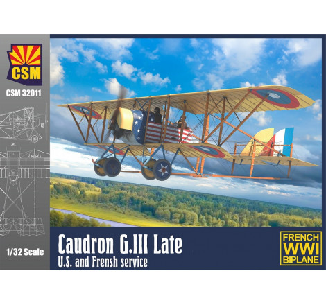 CSM® Maquette avion Caudron G.III Late, U.S. / French service 1:32 référence CSM32011.