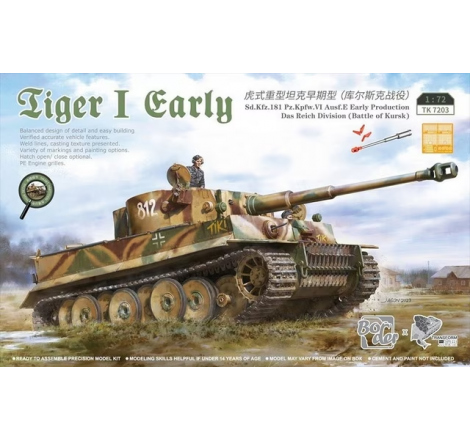 Border® Maquette militaire char Tiger (début de production) 1:72 référence TK7203